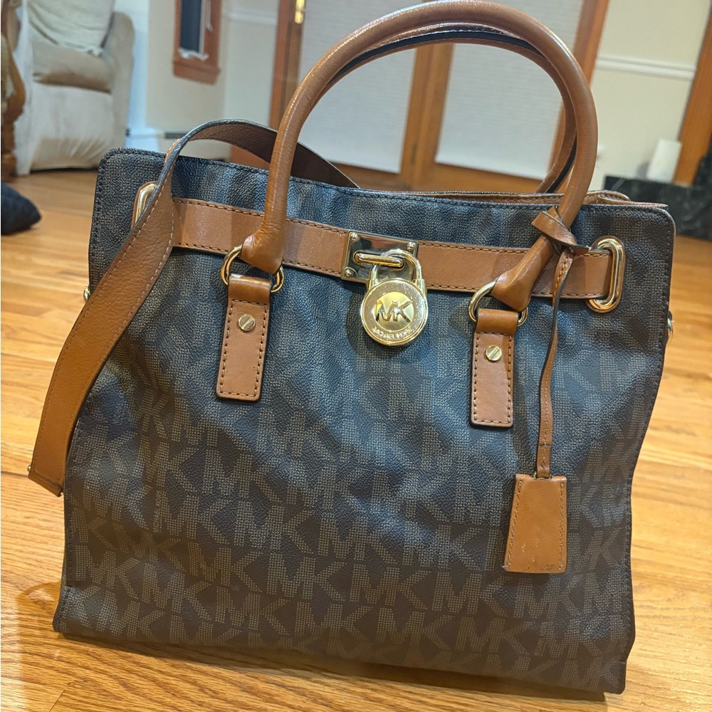 Michael Kors Hamilton Large satchel bag Brown/Acorn